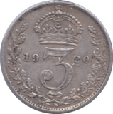 1920 SILVER THREEPENCE ( GF ) 6 - Threepence - Cambridgeshire Coins
