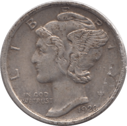 1920 USA SILVER DIME DENVER MINT - SILVER WORLD COINS - Cambridgeshire Coins