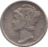 1920 USA SILVER DIME DENVER MINT - SILVER WORLD COINS - Cambridgeshire Coins