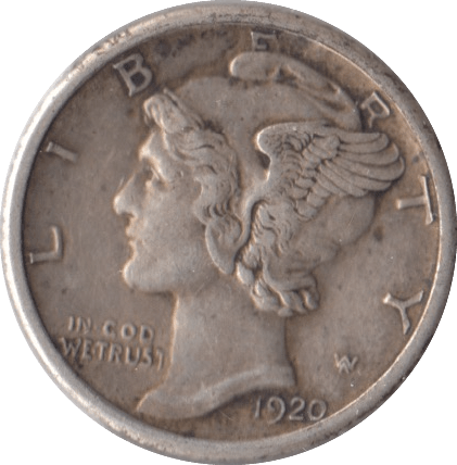 1920 USA SILVER DIME SAN FRANCISCO MINT - SILVER WORLD COINS - Cambridgeshire Coins