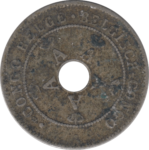 1921 10 CENTS BELGIAN CONGO - WORLD COINS - Cambridgeshire Coins