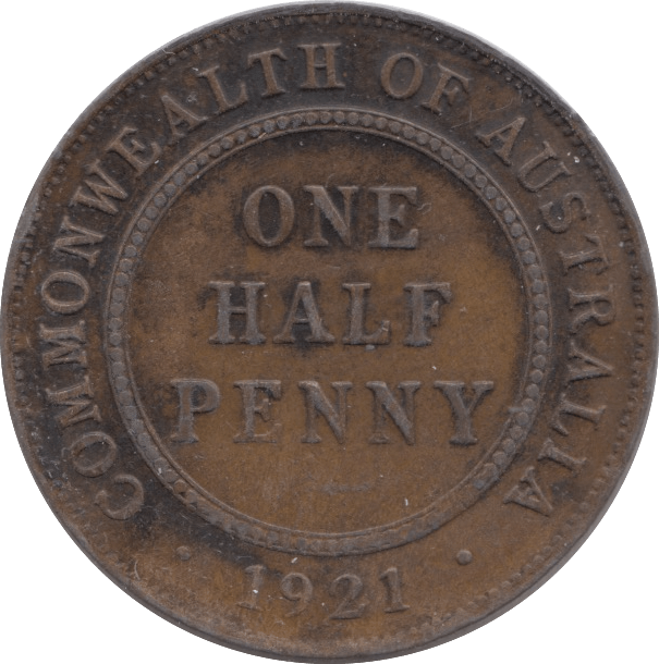 1921 COMMONWEALTH AUSTRALIA HALF PENNY - WORLD COINS - Cambridgeshire Coins