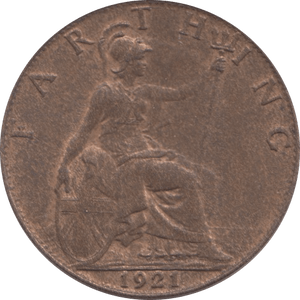 1921 FARTHING ( EF ) - Farthing - Cambridgeshire Coins