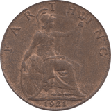 1921 FARTHING ( EF ) - Farthing - Cambridgeshire Coins