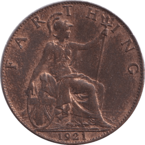 1921 FARTHING ( UNC ) - Farthing - Cambridgeshire Coins