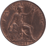 1921 FARTHING ( UNC ) - Farthing - Cambridgeshire Coins