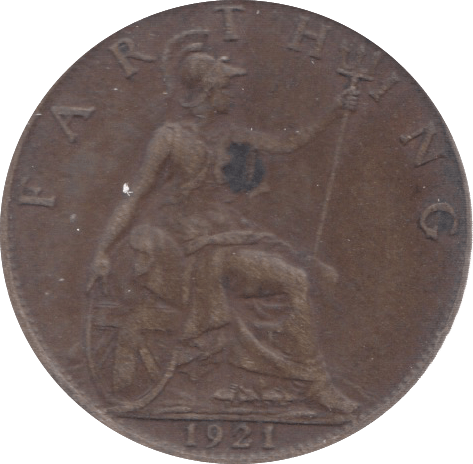 1921 FARTHING ( VF ) 23 - Farthing - Cambridgeshire Coins
