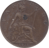 1921 FARTHING ( VF ) 23 - Farthing - Cambridgeshire Coins