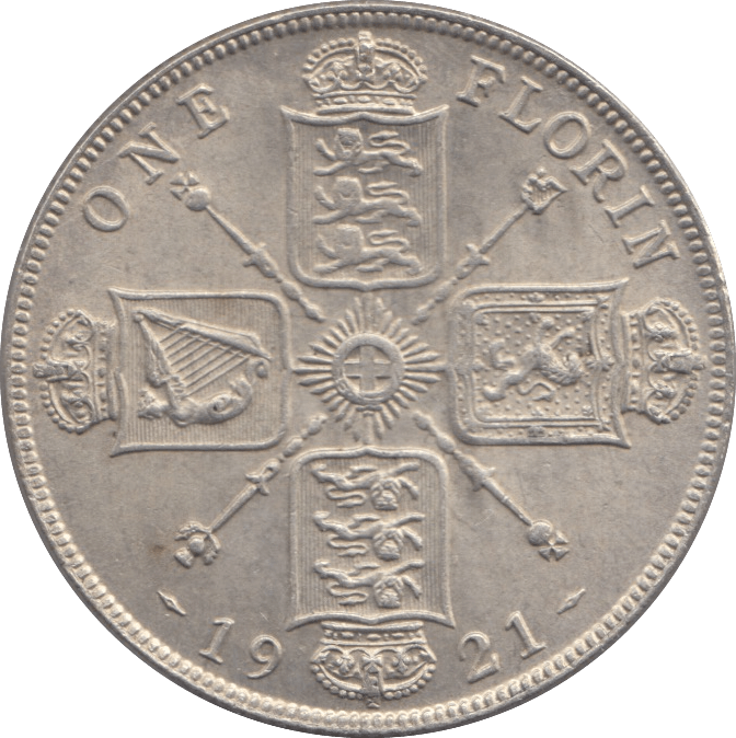 1921 FLORIN ( EF ) - FLORIN - Cambridgeshire Coins