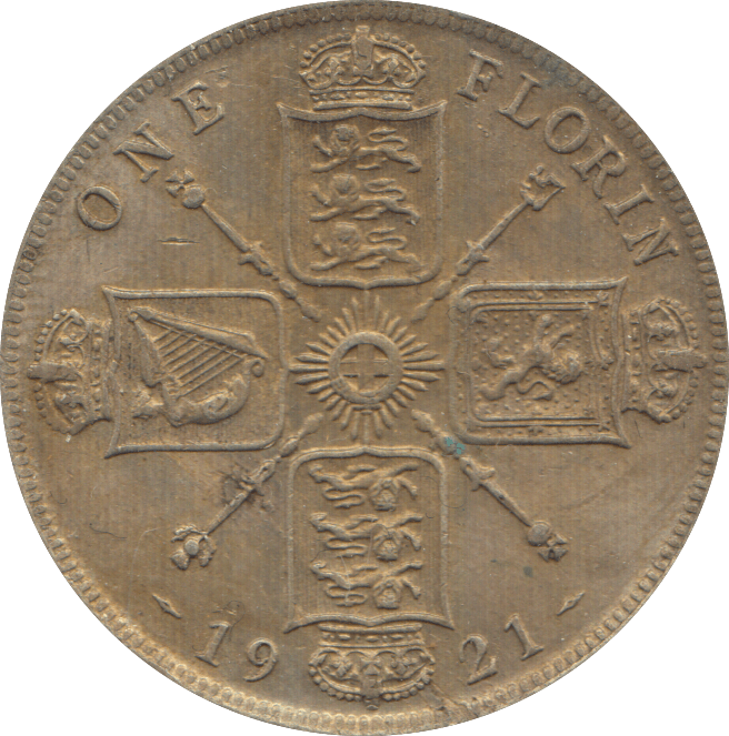 1921 FLORIN ( VF ) 5 - Florin - Cambridgeshire Coins