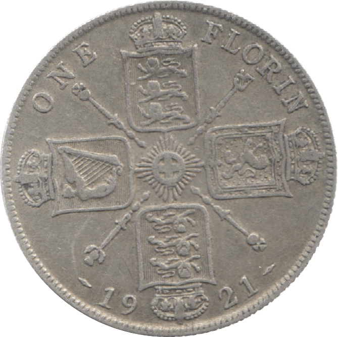 1921 FLORIN ( VF ) 6 - Florin - Cambridgeshire Coins