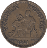 1921 FRANCE ONE FRANC - WORLD COINS - Cambridgeshire Coins