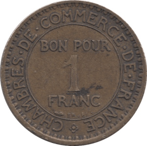 1921 FRANCE ONE FRANC - WORLD COINS - Cambridgeshire Coins