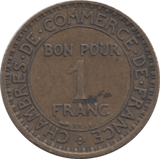 1921 FRANCE ONE FRANC - WORLD COINS - Cambridgeshire Coins