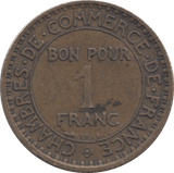 1921 FRANCE ONE FRANC - WORLD COINS - Cambridgeshire Coins
