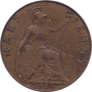 1921 HALF PENNY ( EF ) - Halfpenny - Cambridgeshire Coins