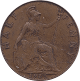1921 HALF PENNY ( EF ) - Halfpenny - Cambridgeshire Coins