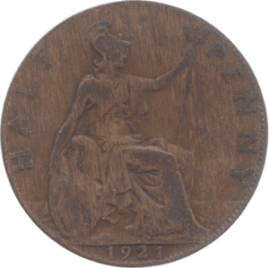 1921 HALFPENNY ( FINE ) - Halfpenny - Cambridgeshire Coins