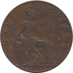 1921 HALFPENNY ( VF ) - HALFPENNY - Cambridgeshire Coins