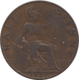 1921 HALFPENNY ( VF ) - HALFPENNY - Cambridgeshire Coins