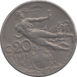 1921 ITALY 20 CENTESIMI - WORLD COINS - Cambridgeshire Coins