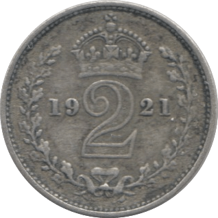 1921 MAUNDY TWO PENCE ( VF ) - Maundy Coins - Cambridgeshire Coins