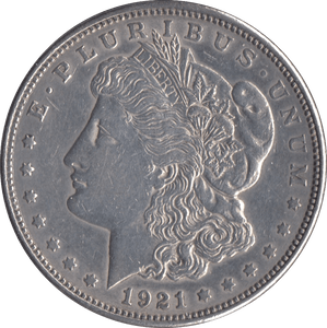 1921 MORGAN DOLLAR USA PHILADELPHIA MINT - SILVER WORLD COINS - Cambridgeshire Coins