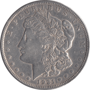 1921 MORGAN DOLLAR USA PHILADELPHIA MINT - SILVER WORLD COINS - Cambridgeshire Coins