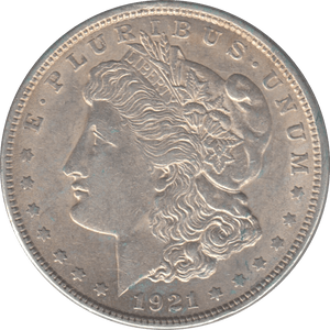 1921 MORGAN DOLLAR USA - SILVER WORLD COINS - Cambridgeshire Coins