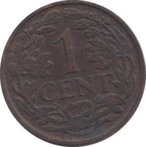 1921 NETHERLANDS ONE CENT - WORLD COINS - Cambridgeshire Coins