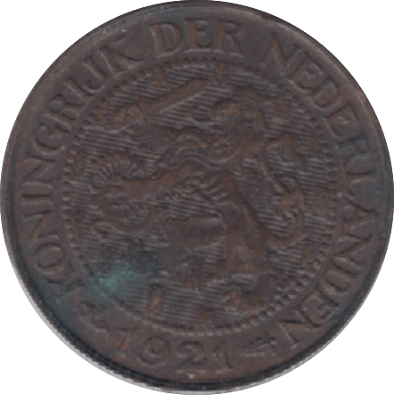1921 NETHERLANDS ONE CENT - WORLD COINS - Cambridgeshire Coins