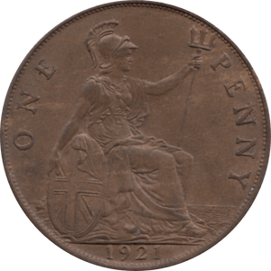 1921 PENNY 1 ( AUNC ) 30 - Penny - Cambridgeshire Coins