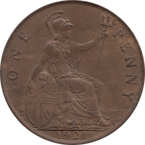 1921 PENNY 1 ( AUNC ) 30 - Penny - Cambridgeshire Coins