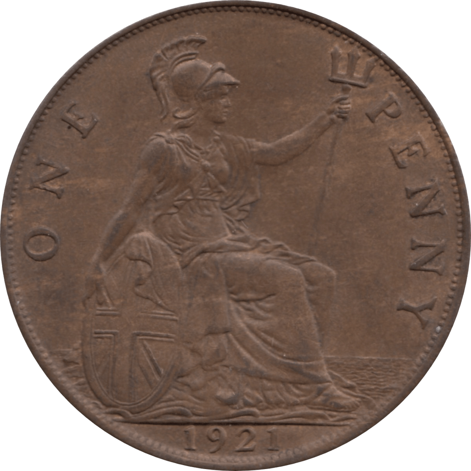 1921 PENNY 1 ( AUNC ) 30 - Penny - Cambridgeshire Coins