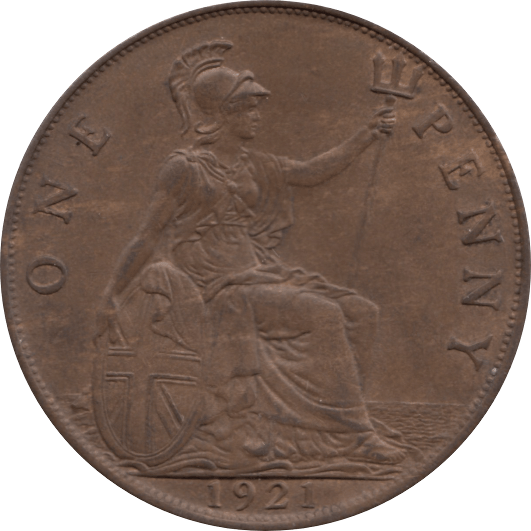 1921 PENNY 1 ( AUNC ) 30 - Penny - Cambridgeshire Coins