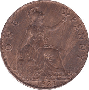 1921 PENNY ( AUNC ) D - Penny - Cambridgeshire Coins