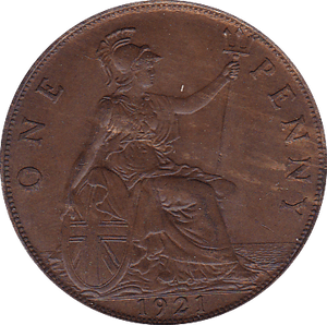 1921 PENNY ( AUNC ) - Penny - Cambridgeshire Coins