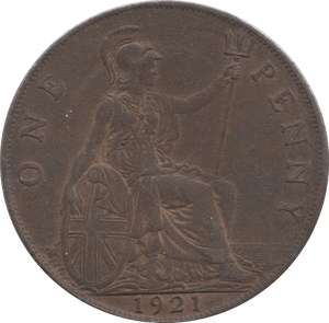 1921 PENNY ( EF ) 1 - Penny - Cambridgeshire Coins