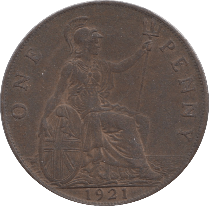 1921 PENNY ( EF ) 1 - Penny - Cambridgeshire Coins