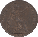 1921 PENNY ( EF ) 1 - Penny - Cambridgeshire Coins