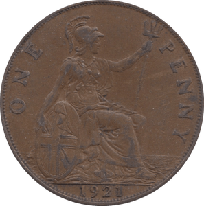 1921 PENNY ( EF ) 1 - Penny - Cambridgeshire Coins