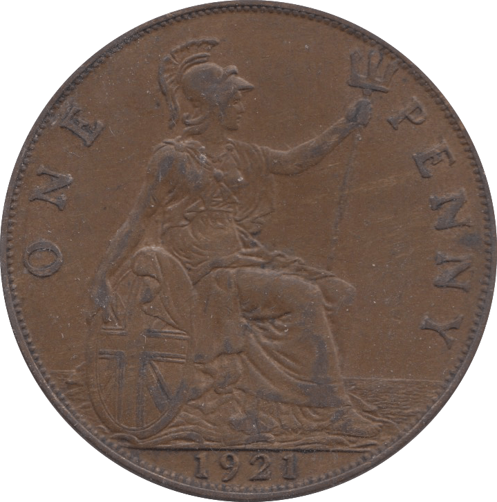 1921 PENNY ( EF ) 1 - Penny - Cambridgeshire Coins