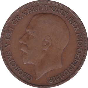 1921 PENNY (FINE OR BETTER) - Penny - Cambridgeshire Coins