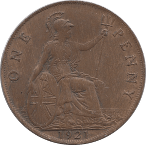 1921 PENNY ( UNC ) 2 - Penny - Cambridgeshire Coins