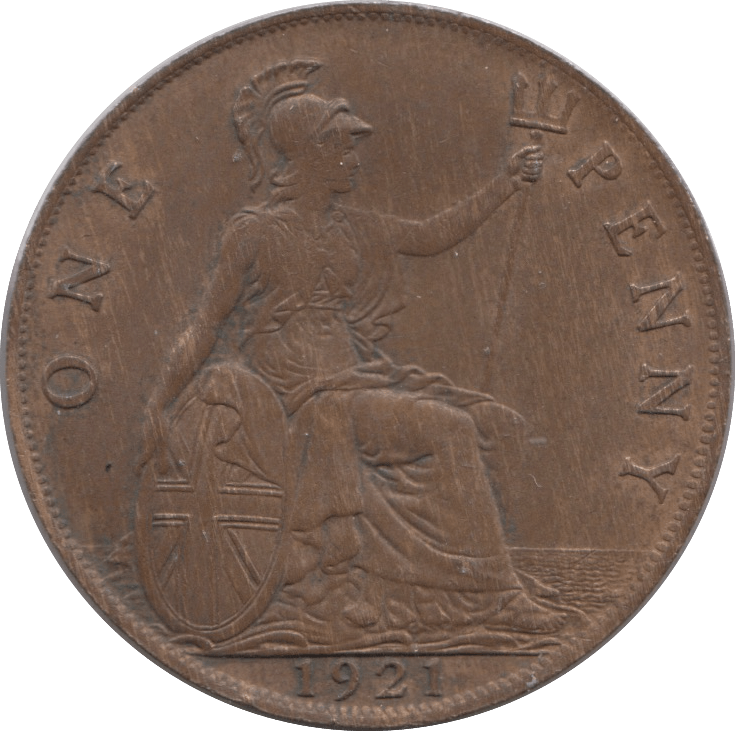 1921 PENNY ( UNC ) 2 - Penny - Cambridgeshire Coins