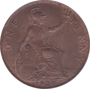 1921 PENNY ( UNC ) C - Penny - Cambridgeshire Coins
