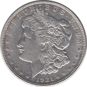 1921 SILVER MORGAN DOLLAR DENVER USA - SILVER WORLD COINS - Cambridgeshire Coins