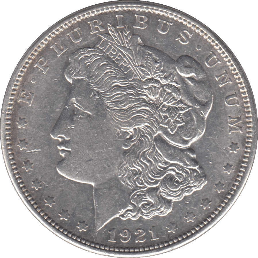 1921 SILVER MORGAN DOLLAR DENVER USA - SILVER WORLD COINS - Cambridgeshire Coins