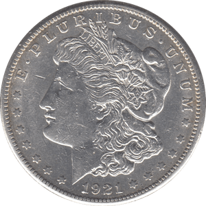 1921 SILVER MORGAN DOLLAR SAN FRANCISCO USA - SILVER WORLD COINS - Cambridgeshire Coins