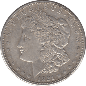 1921 SILVER MORGAN DOLLAR SAN FRANCISCO USA - SILVER WORLD COINS - Cambridgeshire Coins